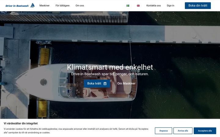 Screenshot of driveinboatwash.com