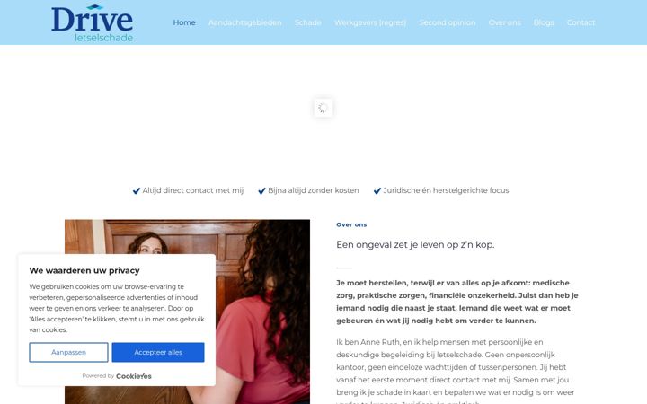 Screenshot di driveletselschade.nl