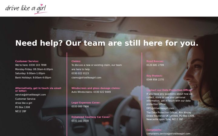 Screenshot of drivelikeagirl.com