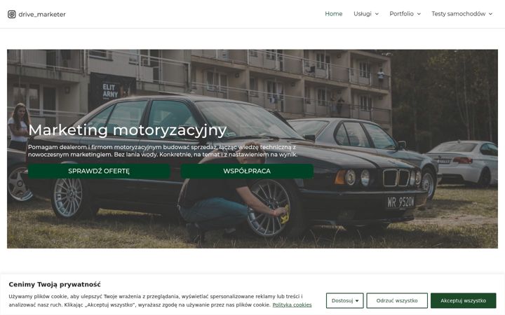 Captura de ecrã de drivemarketer.pl
