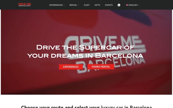 Screenshot of drivemebarcelona.com
