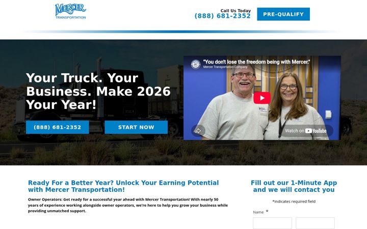 Screenshot of drivemercer.com