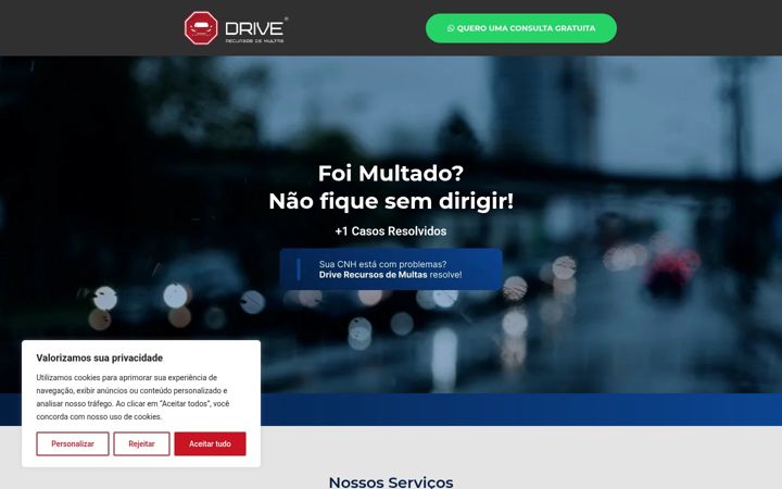 Screenshot von drivemultas.com.br