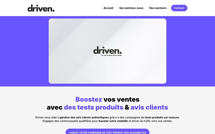 Ekrānuzņēmums no driven-content.fr