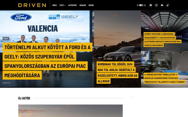 Screenshot of driven.hu
