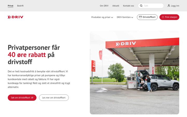 Snimka zaslona za drivenergi.no