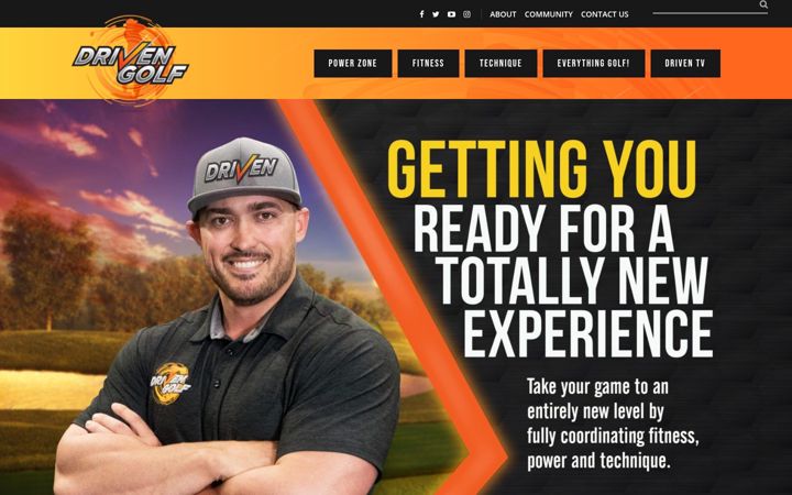 Screenshot of drivengolf.com