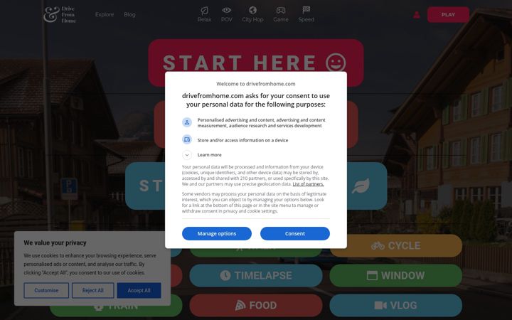 Screenshot of drivenlisten.com