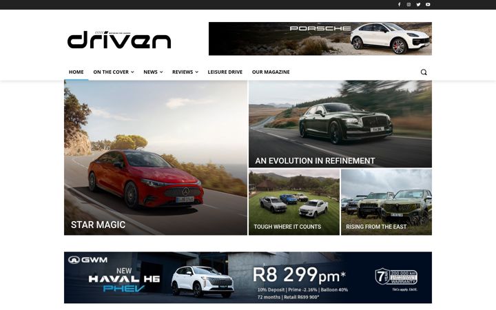 Screenshot di drivenmag.co.za