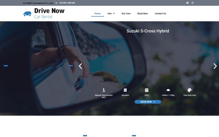 Screenshot of drivenowcorfu.com