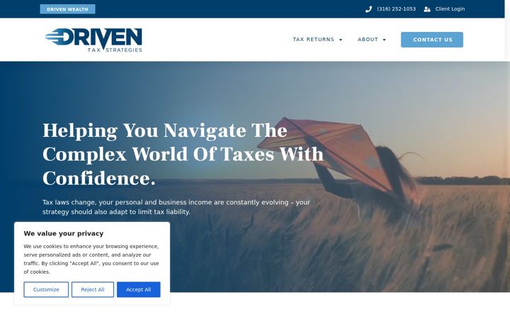 Screenshot of driventaxstrategies.com