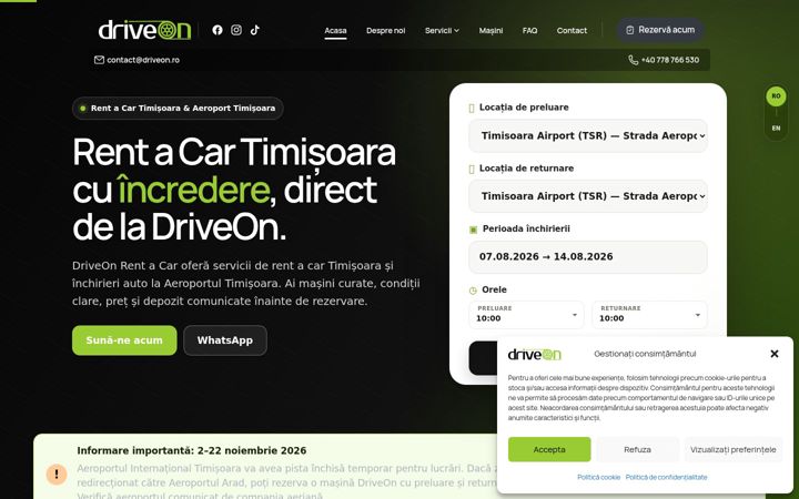 Screenshot of driveon.ro