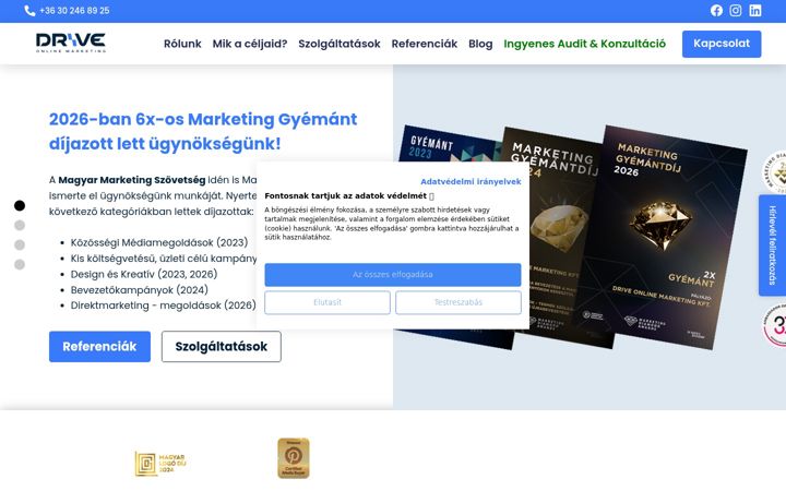 Screenshot of driveonline.hu