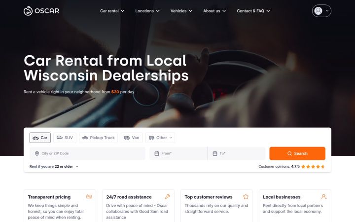 Screenshot of driveoscar.com