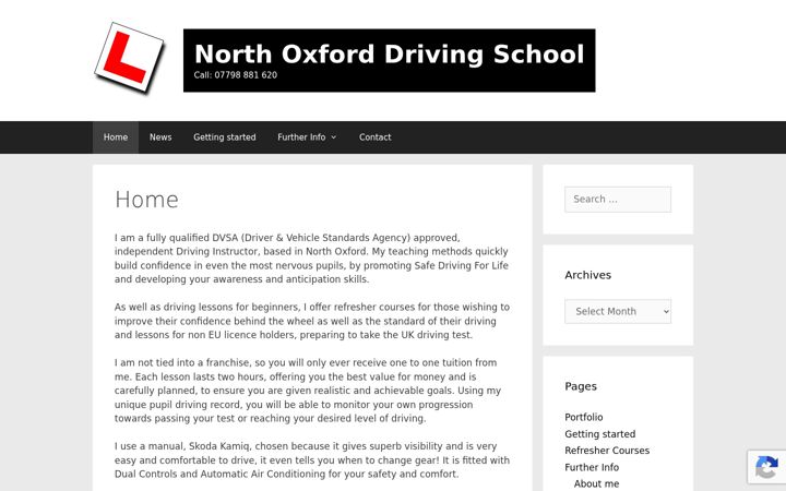 Screenshot of driveoxford.com