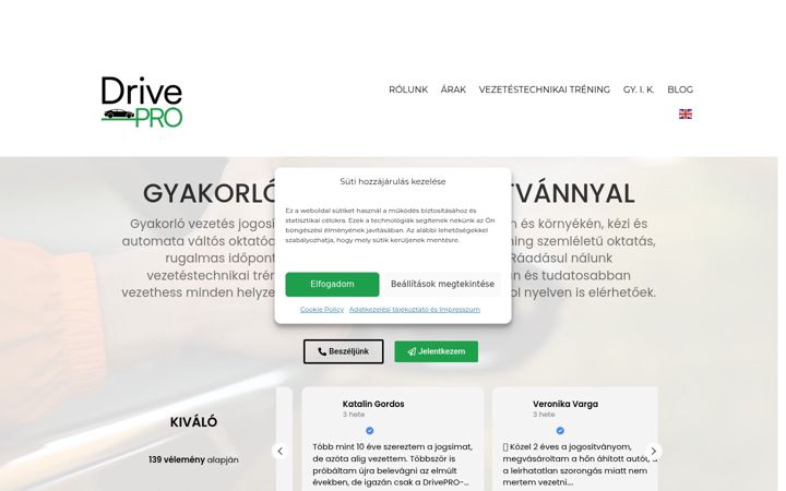 Screenshot of driveprobudapest.com
