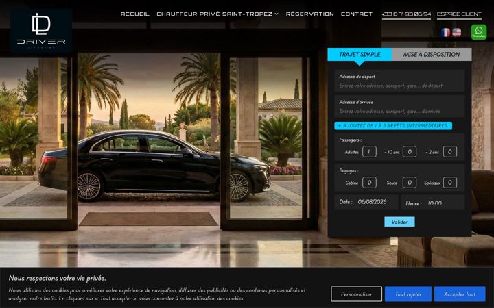 Screenshot of driver-limousine.fr