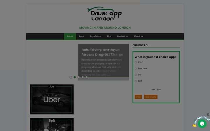 Captură de ecran a driverapplondon.co.uk