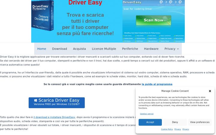 Screenshot of drivereasy.it