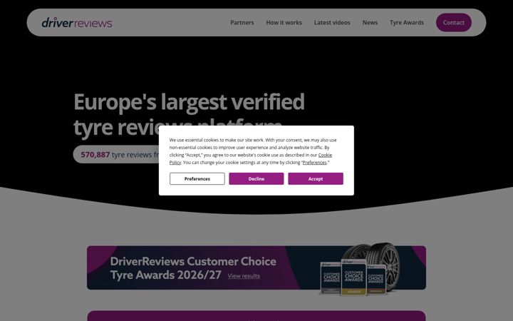 Screenshot of driverreviews.com