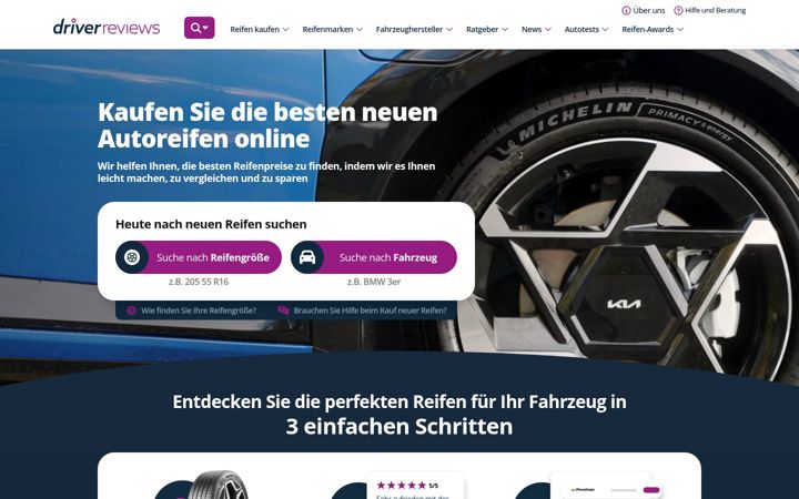 Screenshot of driverreviews.de