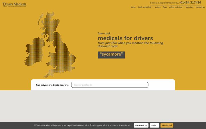 Screenshot of driversmedicals.com
