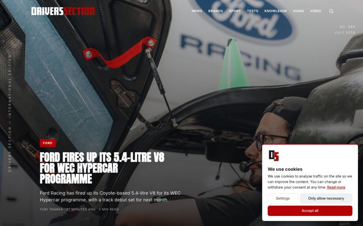 Screenshot of driverssection.com