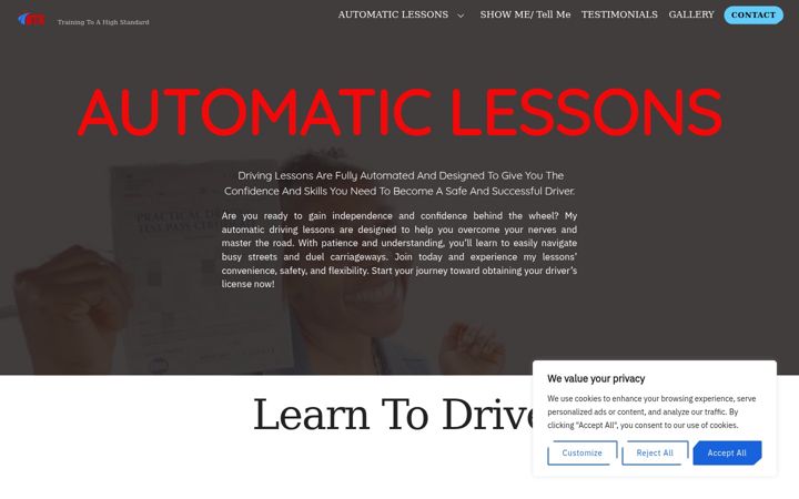 Screenshot of drivertrainerservices.com
