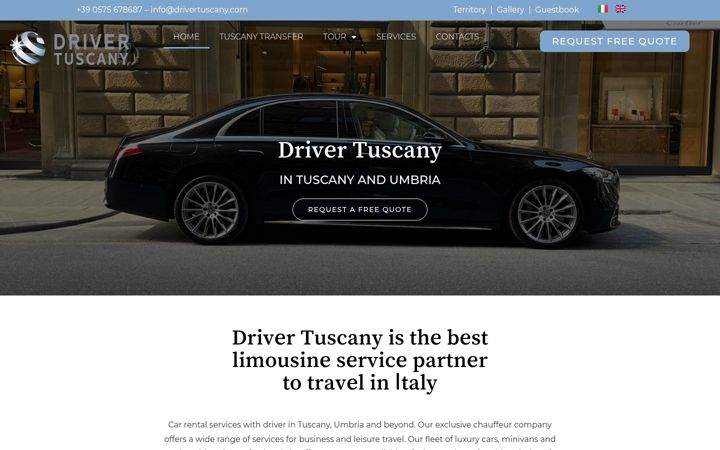 Screenshot of drivertuscany.com