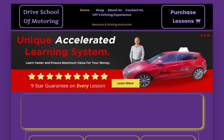 Screenshot of driveschoolofmotoring.com