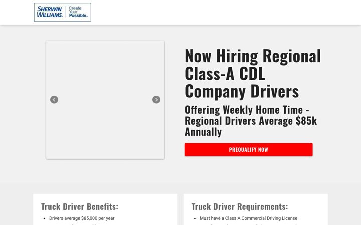 Screenshot of drivesherwinwilliams.com