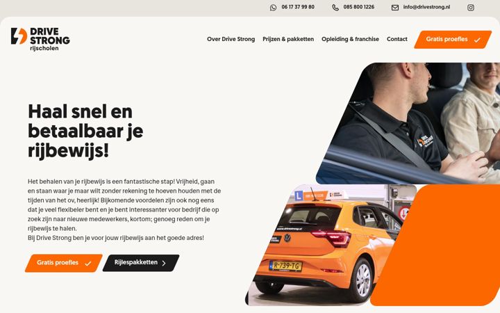 Screenshot di drivestrong.nl