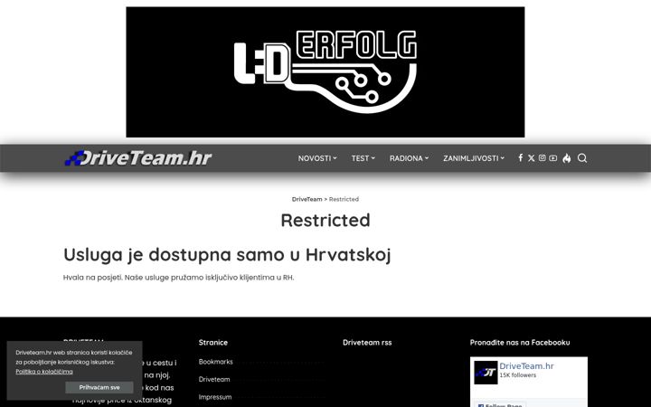 Screenshot of driveteam.hr