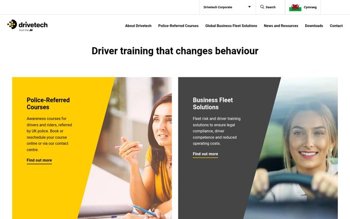 Skærmbillede af drivetech.co.uk