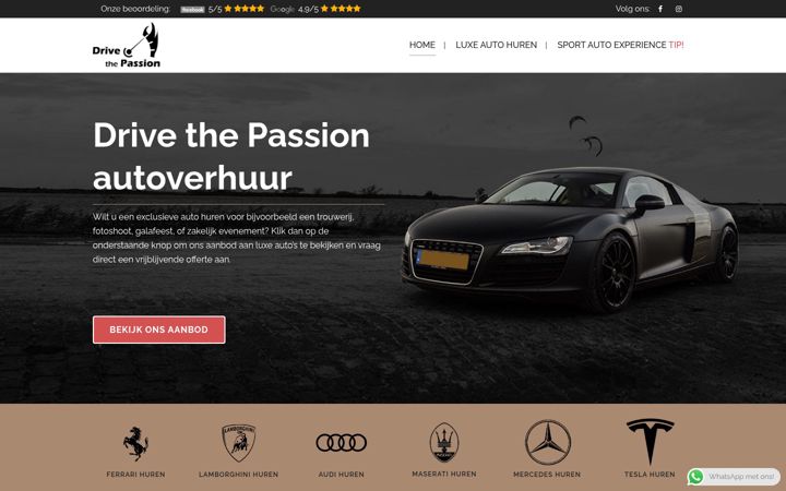 Screenshot di drivethepassion.nl