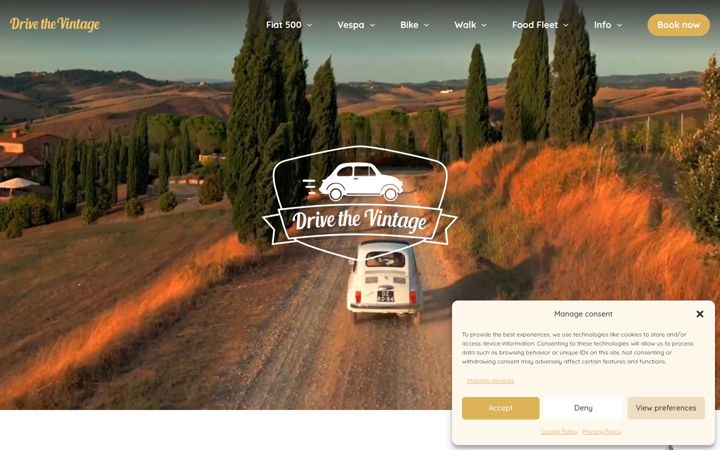 Screenshot of drivethevintage.com