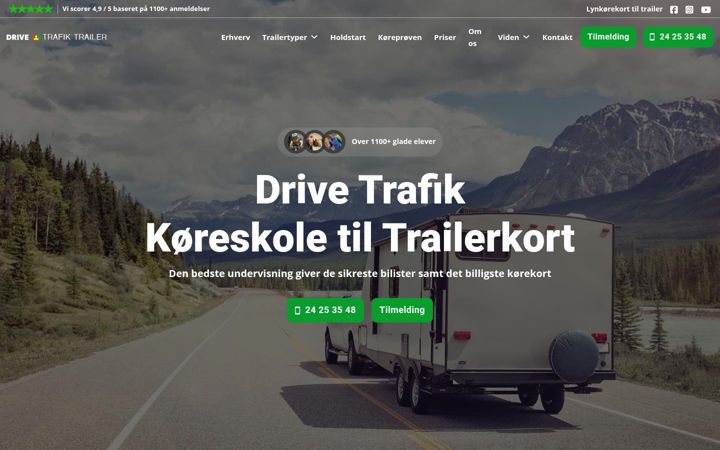 Screenshot ta' drivetrafik-trailer.dk