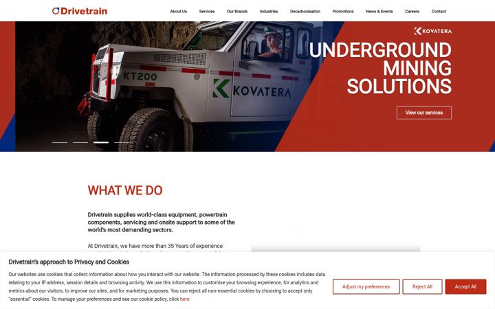 Screenshot of drivetrainpower.com