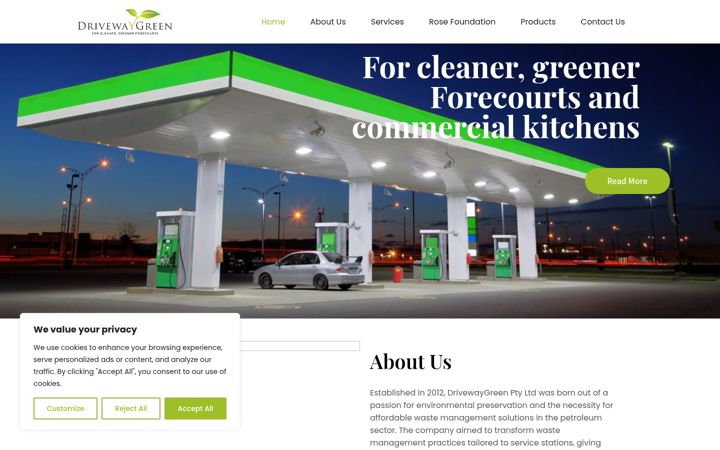 Screenshot di drivewaygreenservices.co.za