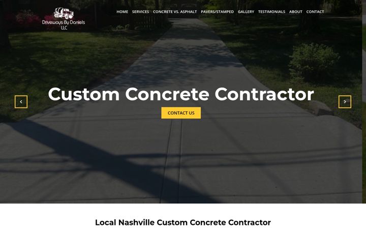 Screenshot of drivewaysbydanielsllc.com