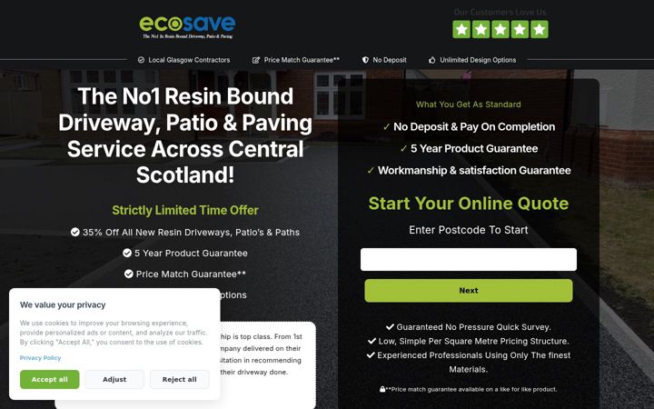 Screenshot του drivewayscotland.co.uk
