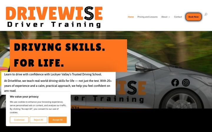 Capture d'écran de drivewisedrivertraining.com.au