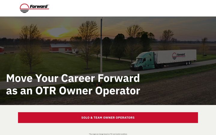 Screenshot of drivewithforwardair.com