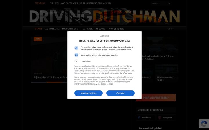 Screenshot di driving-dutchman.nl
