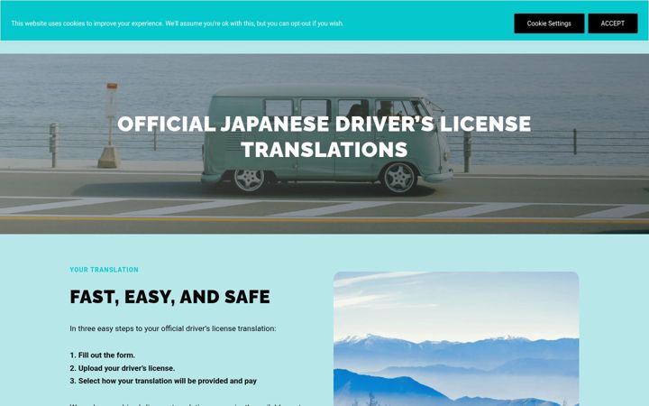 Screenshot of driving-japan.com