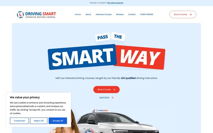 Screenshot von driving-smart.co.uk