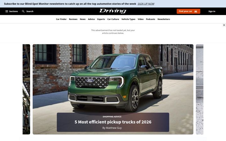 Screenshot of driving.ca