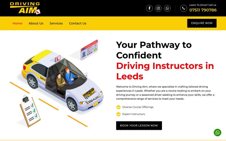 Screenshot von drivingaimleeds.co.uk