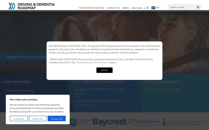 Skjámynd af drivinganddementia.ca