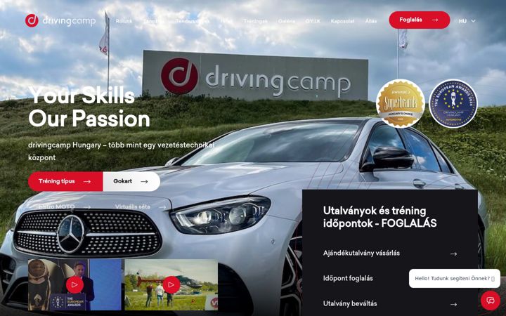 Capture d'écran de drivingcamp.hu